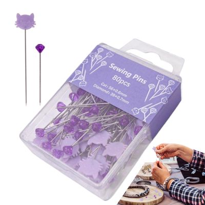 Straight Quilting Pins, 80X Quilt Pins for Sewing and Crafting