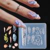 Nail Charm Mold - Engraving Decoration Stencil - Silicone Molds for 3D Sea Jewelry Accessories Epoxy Resin Decoration for Salon & Home view 2