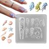 Manicure Nail Charm Mold - 3D Sea Creature Design for Epoxy Resin Jewelry Making view 1