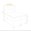 VLR BEDS Palermo Box Spring Bed with Storage (Dark Beige, 180 x 200 cm) view 4