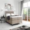 VLR BEDS Chesterfield Plus Box Spring Bed with Storage (Beige, 140 x 200 cm) view 1