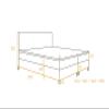 VLR BEDS Chesterfield Plus Box Spring Bed with Storage (Beige, 140 x 200 cm) view 4
