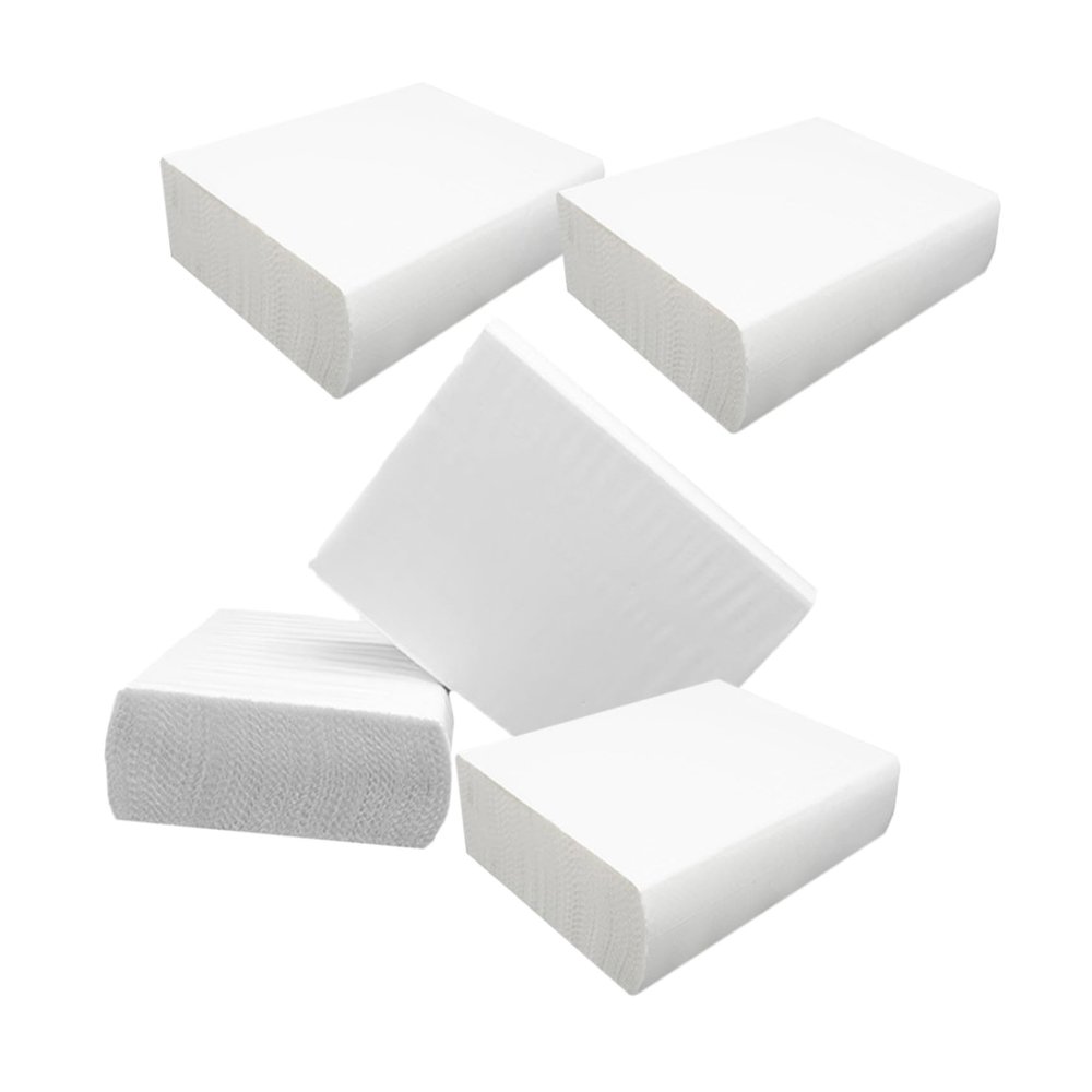VALICLUD Absorbent and Thick Paper Towels for Bathrooms and Kitchens, 5 Packs of 100 Sheets Each, Multifunctional and Water-Absorbent, for Hotels and Restaurants