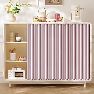 woxefo Dust-Resistant Shelf Curtain with Sliding Track, Pink, 70 x 90 cm