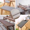 5 cm Linen Bench Cushion Cover, Non-Slip, Zipper, Washable, Light Gray, 150 x 50 x 5 cm view 2