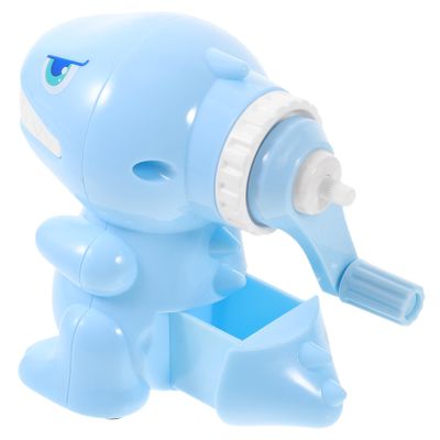 Kawaii Dinosaur Pencil Sharpener with Crank, for Children, Blue