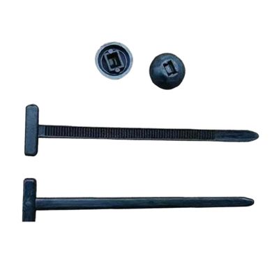 Nylon Universal Cable Tie Clips, Heavy-Duty Self-Locking Holders for Car Repair, High-Temperature, 100-Pack