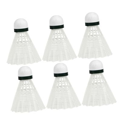 Milisten 6-Piece Plastic Badminton Shuttlecocks, White, for Training