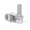Nodrest 2/5/6/10/20-Piece M2/M2.5/M3 304 Stainless Steel Pan-Head Hex Socket Screw, Nut and Washer Set with Large Full-Body Pad Combination view 1