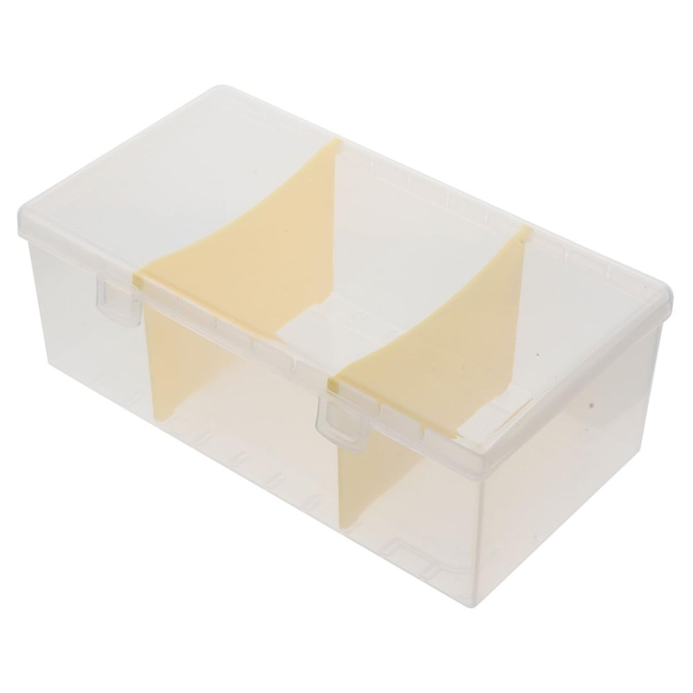 Desk Business Card Holder, Portable Plastic Card Box