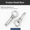2-Pack M12 Stainless Steel 304 Expansion Eye Bolts with Ring Nuts, M12 x 90 mm view 4