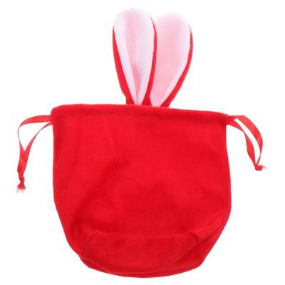 HOUDERCO Red Large Plush Treat Bag with Handles