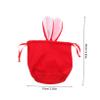 HOUDERCO Red Large Plush Treat Bag with Handles view 2