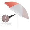 180 cm Beach Umbrella, UV 50+, Carry Bag, Tilting, for Beach, Garden, Balcony & Patio view 3