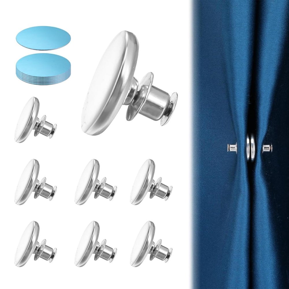 QZKJQDD 8-Piece Magnetic Shower Curtain Clips