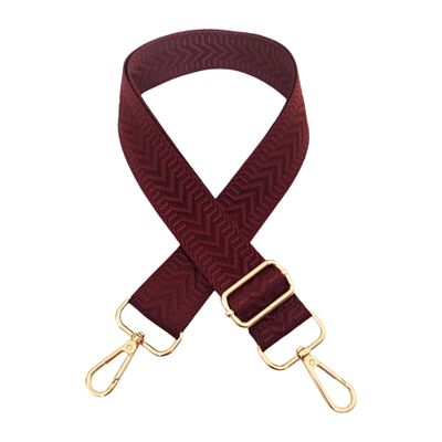PTNKUIIY Adjustable Bag Strap, 72–130 cm, Solid Wine Red