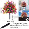 Generisk Artificial Violet Flowers, UV-Resistant Outdoor Bouquets with Stakes, 22.05 x 15.75 x 22.05 in view 2