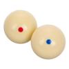 White Billiard Balls, 2 Pieces, with Six Spots, Resin Training Balls view 1