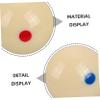 White Billiard Balls, 2 Pieces, with Six Spots, Resin Training Balls view 3
