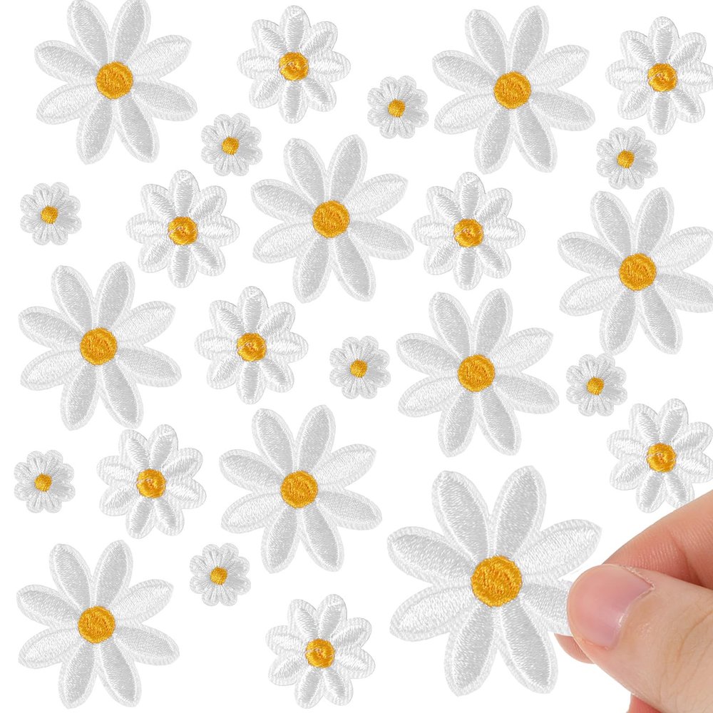 36 Daisy Iron-On Patches