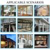 Tempered Glass Folding Service Window for Food Trucks, Aluminum Alloy Concession Window with Lock (30 x 38 in) view 4