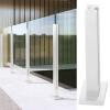 White Metal-and-Glass Railing Post view 1