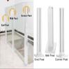 White Metal-and-Glass Railing Post view 4
