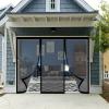 Magnetic Fly Screen Door Curtain 313 x 350 cm, No Drilling, Stronger Magnets, Black view 1