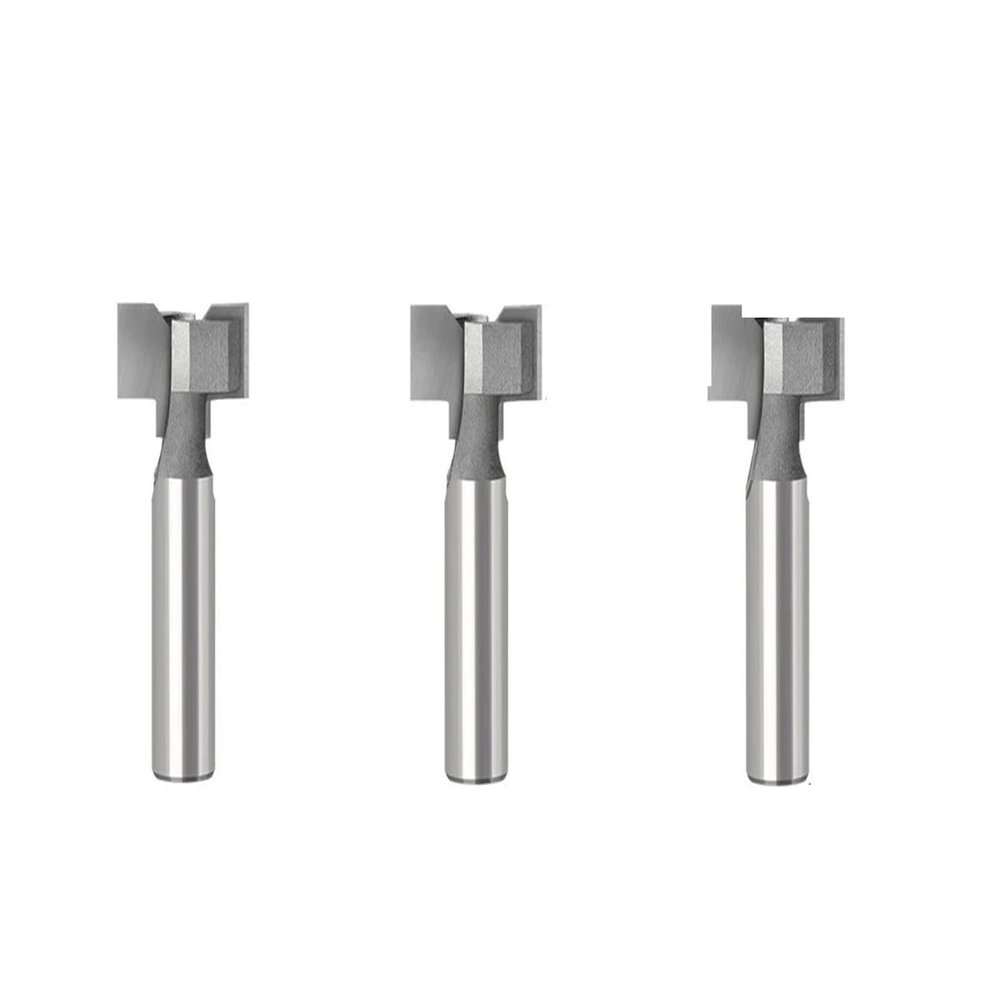 1PC/3PCS 12mm (1/2in) Shank T-Slot T-Track Router Bit, Carbide Alloy, T-Type Woodworking Cutter
