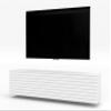 AXLIVING ZIVOLLI TV Stand, White/White, Slatted Front view 3