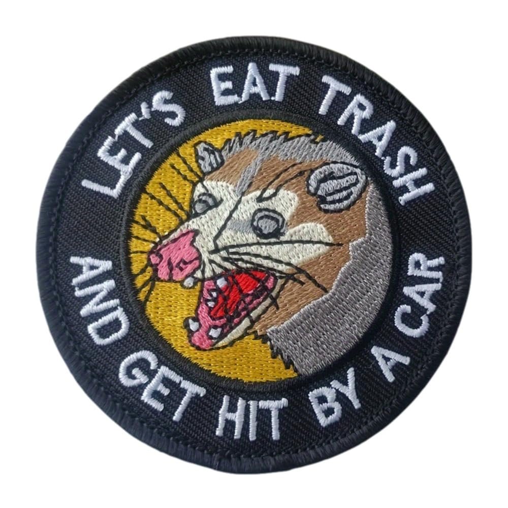 Funny 'LET'S EAT TRASH' Velcro Patch