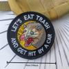 Funny 'LET'S EAT TRASH' Velcro Patch view 3
