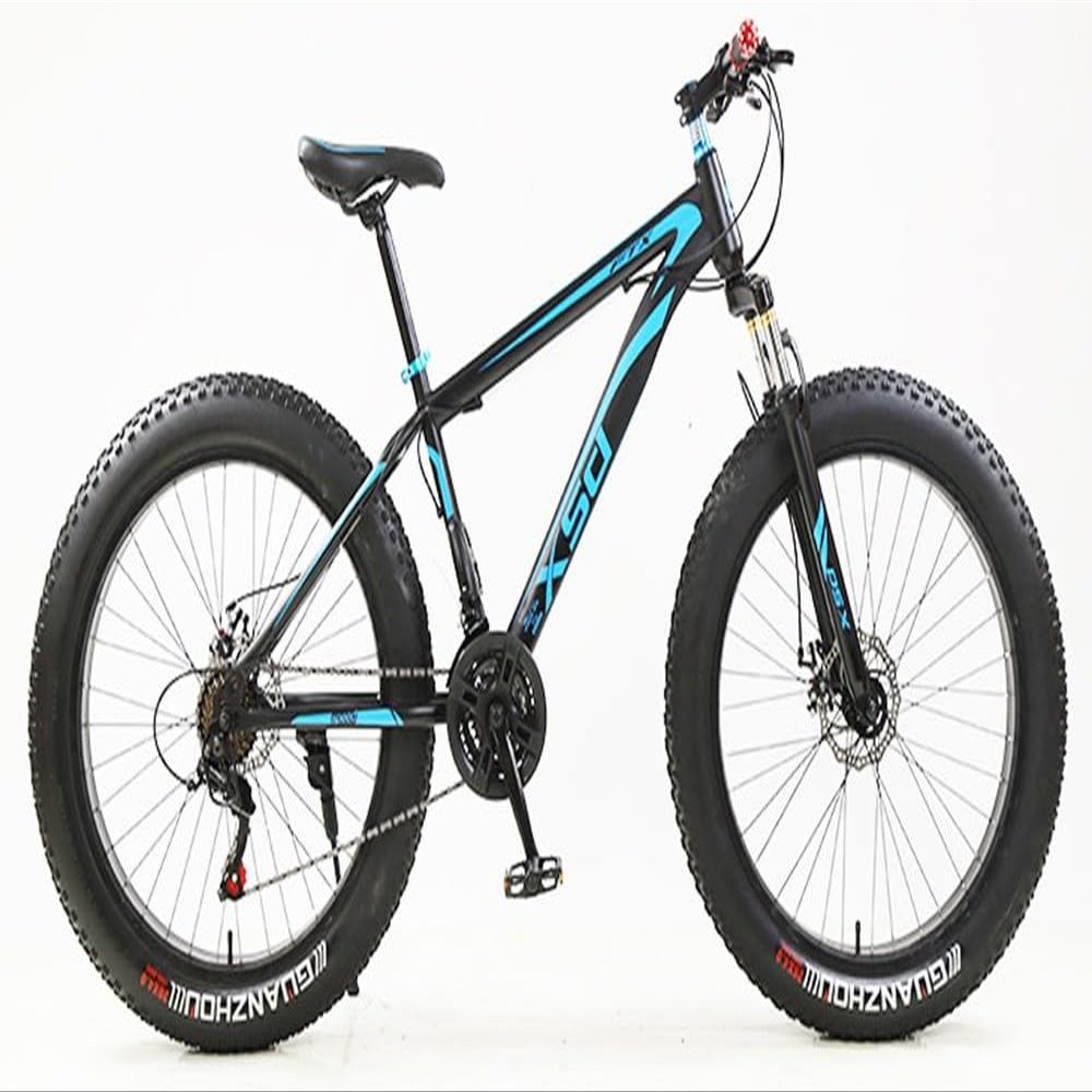 Kcolic 26-Inch Adult Mountain Fat Bike, 21-Speed, Full Suspension, Dual Disc Brakes