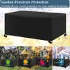 Patio Furniture Cover 290 x 210 x 90 cm, 420D Oxford Fabric, Waterproof and UV-Resistant view 4