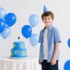 Blue & Gold Birthday Candle, Number 1 view 4