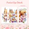 Peacoblue Rub-On Transfer Stickers for Furniture Decor 6"x12" Squirrel and Wildflowers, 3 Pieces view 2