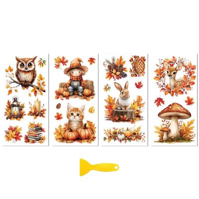 Peacoblue Rub-On Transfer Stickers for Furniture Decor 6"x12" Warm Autumn, 3 Pieces