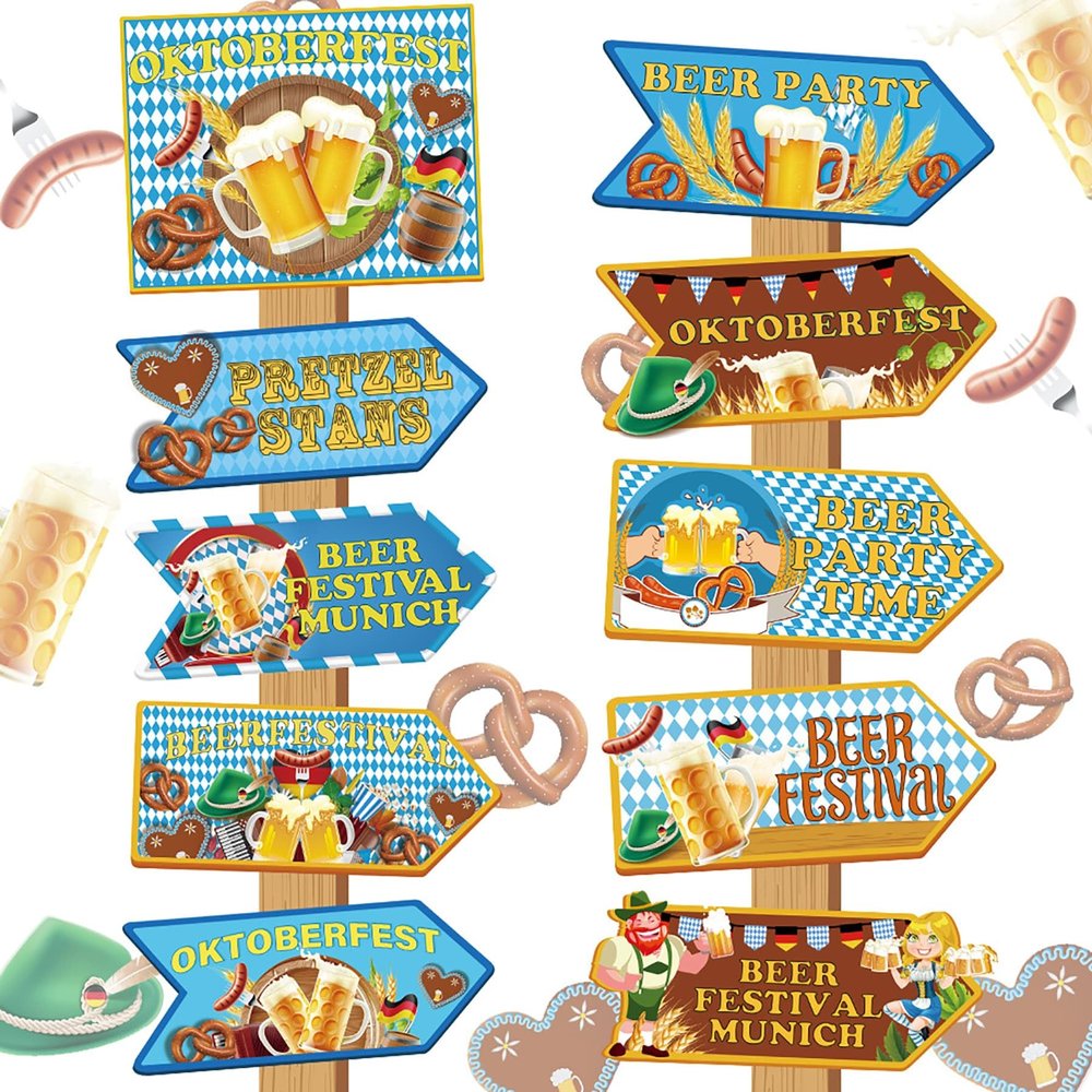 Set of 10 Oktoberfest Signs