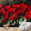 PaxGloz Cyclamen Photo Wallpaper, Red Flowers, Non-Woven Wall Mural, 150 x 105 cm (W x H) view 4