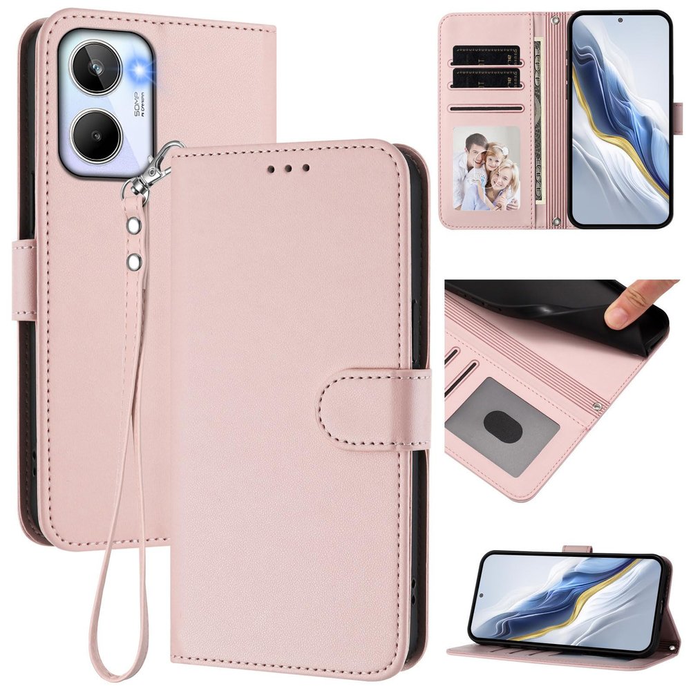 Jiajihua Flip Cover for Realme 10 4G, Pink