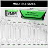 SWANLAKE 19-Piece Super-Thin Double-Ended Open-End Wrench Set with Roll-Up Pouch, SAE and Metric view 2