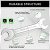 SWANLAKE 19-Piece Super-Thin Double-Ended Open-End Wrench Set with Roll-Up Pouch, SAE and Metric view 4