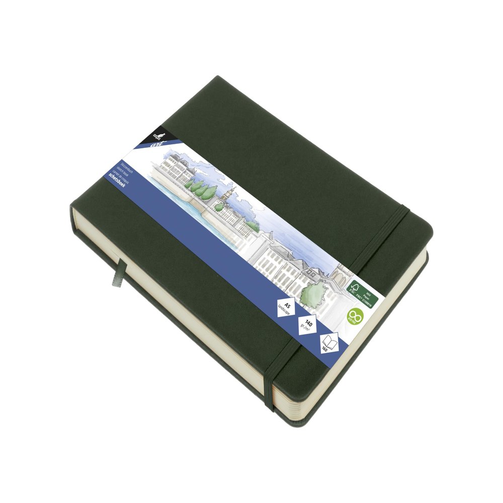Kangaro A5 Landscape Sketchbook - Forest Green
