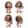 Jesus Christmas Ornament | 2D Acrylic Jesus Tree Decor - 4 Piece Set view 1