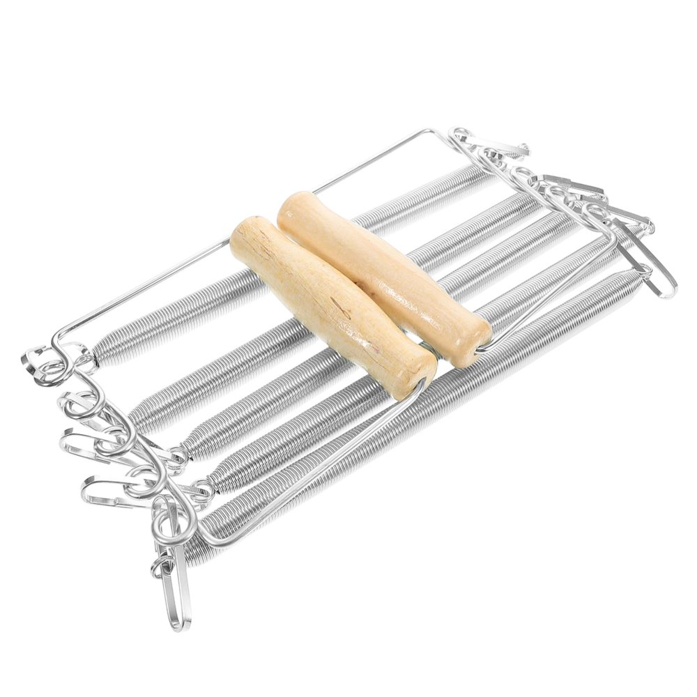TOYANDONA Detachable Chest Expander with Wooden Handle and Spring Resistance for Arm and Chest Training, Multifunctional Home Workout Equipment