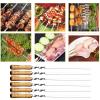 6-Piece Barbecue Skewer Set with Heat-Resistant Stainless Steel Handles view 4