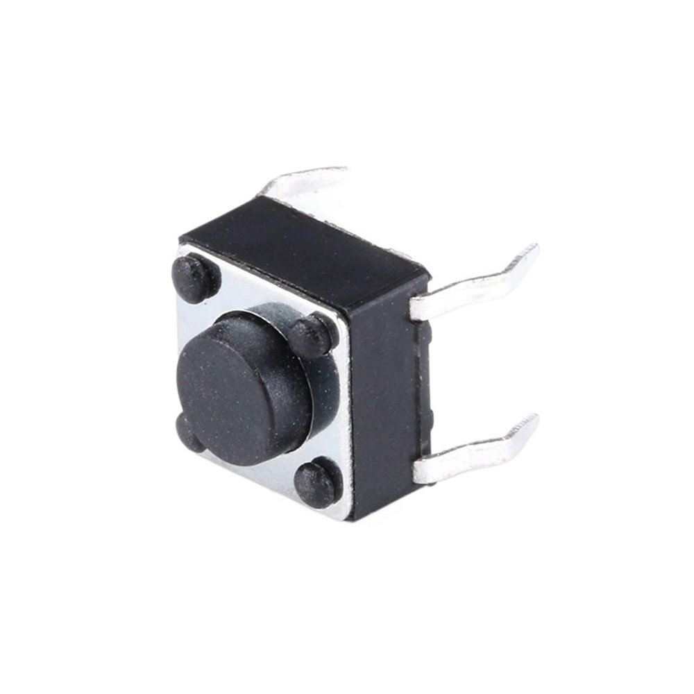 PQYSMVVG 40-Piece Lot 6 × 6 × 4.3 mm 4-Pin Tactile Switches, Self-Reset Push Buttons, Through-Hole DIP