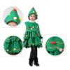 Girls' Christmas Tree Costume Dress and Hat, Green, 11–12 Years view 3