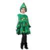 Girls' Christmas Tree Costume Dress and Hat, Green, 11–12 Years view 4