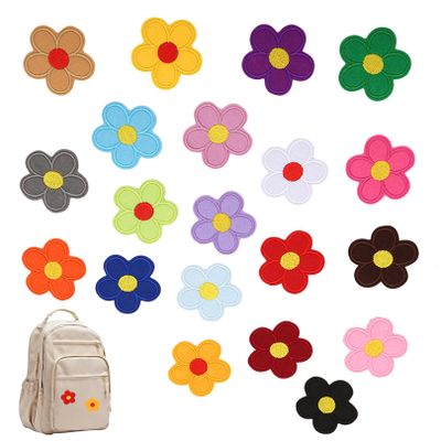 20 Flower Iron-On Patches for Kids